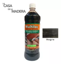 Tinta Para Madera Color Negro Multilac Base Solvente 1 Litro