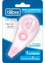 Fita Corretiva Rosa Claro Blister - Tilibra