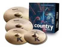 Kit 4 Prato 15 17 19 20 Zildjian K Series Country K0801c Cor Dourado