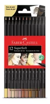 Lápis De Cor Faber-castell Supersoft Tons De Pele Kit 12u