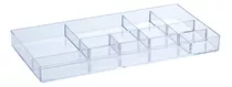 Bandeja Organizadora Com Divisória 34 X 17 Cm Paramount Cor Transparente