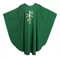 Blessume Casulla De Sacerdote Verde Iglesia Católica Bordada