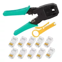 Alicate Crimpar Rj45 Rj11 Crimpador Cabo Rede + Desencapador