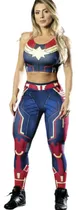 Conjunto Capitã Marvel Miss Fitness