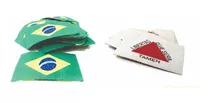 Kit 100 Bandeiras Brasil + 100 Minas Gerais 2,5cmx4,5cm 