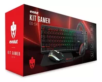 Kit Gamer Evolut Eg-54 (teclado, Mouse, Mousepad E Headset) Cor Do Mouse Preto Cor Do Teclado Preto