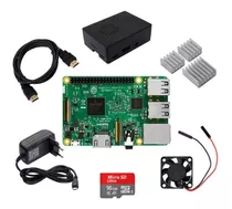 Kit Raspberry Pi3 Model B+, Fonte, Case, Dissipador Completo