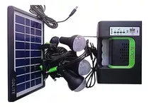 Kit Panel Solar Con Batería Y 3 Bombillos De 3w Carga Usb 5v