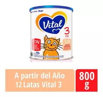 Leche En Polvo Vital 3 Nutricia Bago Lata 800 Gr X 12 Un