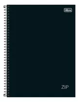 Caderno 1 Matéria 80fls Universitário Espiral Capa Dura Zip Tilibra - Preto