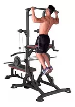 Máquina Pro Multifuncional Dominadas Barra Gym 40 En 1 Multe