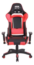 Silla De Escritorio Koa Racing Gam720 Gamer Ergonómica  Negra Y Roja Con Tapizado De Cuero Sintético