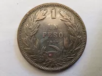 Moneda Chile 1 Peso 1927 Plata 0.5 (x717