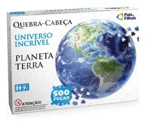 Quebra Cabeça 500pcs Redondo Planeta Terra