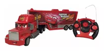 Cars Trailer Mack Radiocontrol 50 Centímetros Rayo Mcqueen Color Rojo