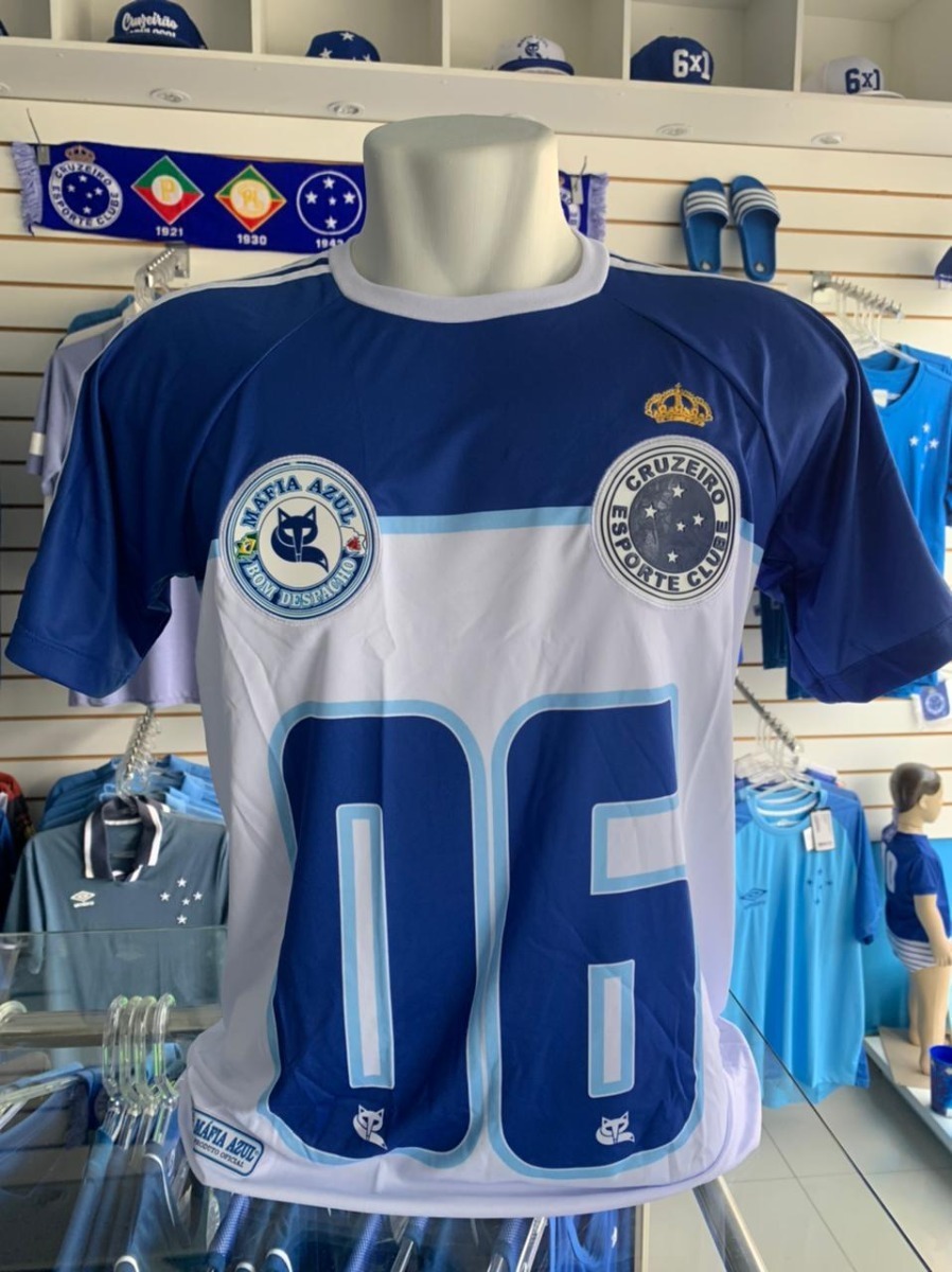 Camisa Masculina M Fia Azul Torcida Organizada Cruzeiro Mercado Livre