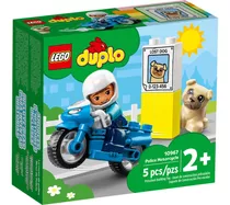 Bloco De Montar Lego Duplo Motocicleta Da Policia 10967