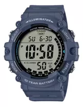 Reloj Casio Hombre Digital Ae-1500wh-2av Color De La Correa Azul Color Del Bisel Azul Color Del Fondo Gris