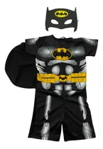 Fantasia Roupa Infantil Batman Herói Menino Mascara