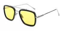 Gafas Lentes Iroman Tony Stark Uv Marco Plata Luna Amarilla