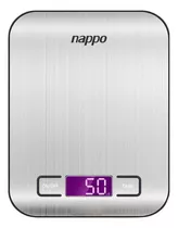 Balanza De Cocina Nappo 5kg Digital Con Pantalla Lcd Color Plateado
