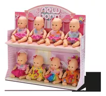 Display Com 8x Bonecas Diver New Born Mini Divertoys