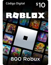 Tarjeta 800 Robux Para Roblox / Premium [ Codigo Digital]   
