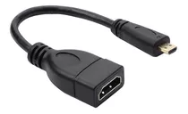 Cable Negro Micro Hdmi A Hdmi Hembra Raspberry Pi 4 [ Max ]