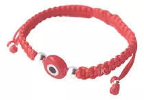 Pulsera Ojo Turco Rojo Plata Oro