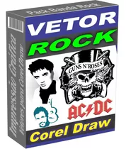 Bandas De Rock P/ Corel Draw X-3 Ou Superior 873 Artes Vetor