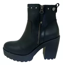 Bota Botineta Mujer Lady Stork Cleo Taco 9.5 Cm Cuero Vacuno