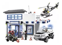 Playmobil Comisaria Auto Policia Helicopter New 9372 Bigshop