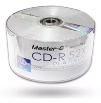 Pack De 50 Discos Cd-r 52x Master-g Platinum De 700mb 