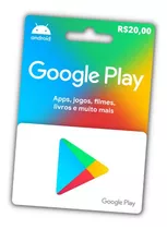 Cartão Google Play Gift Card R$20 Reais Envio Imediato