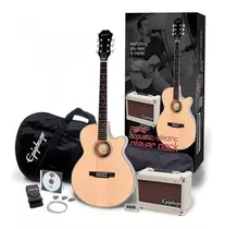 Pack Guitarra Electroacústica EpiPhone Pr4e Nat