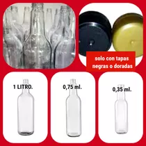 Botellas D Vidrio C/tapas De 750ml. Y 1 Litro X Docena