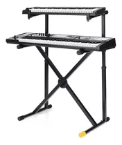 Soporte Hercules Ks210b Ez-lok De Doble Nivel En X Para 2 Teclados