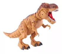 Dinossauro Rex Anda Solta Ovo Fumaça Emite Som Rugido Luz