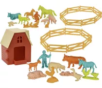 Fazendinha Playset Gulliver 30 Animais Casinha Cerca E Balde