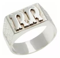 Anillo En Plata 925 Con Iniciales En Relieve - Joyería Piriz