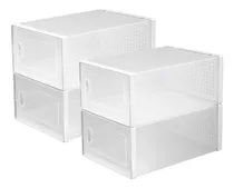 Caja Organizadora Zapatos Set X4 Banhaus Zapatero Apilable