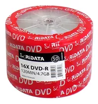Ofertón Dvd-r Ridata 16x Discos Virgenes 10$ X 50 Discos 