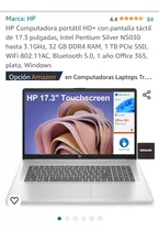 Laptop Hp Nueva 17.3 Pulgadas Pantalla Tactil