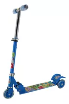 Patinete Infantil Menina Menino 3 Rodas Led Dobrável 50kg Cor Azul