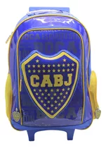 Mochila Con Carro Escolar 18 Pulgadas Boca Juniors Cresko Color Azul