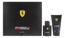 Set Perfume Scuderia Ferrari Black 75ml + Gel De Baño 150ml 