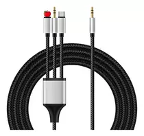 Cable Usb-c + Lighting + 3.5mm A Audio 3.5mm Stereo Celular