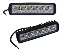 2 Exploradora Lineal 8000lm 6 Led Fija Moto/carro Blanca