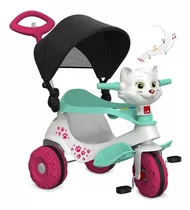 Triciclo Velobaby Gatinha Com Capota Rosa