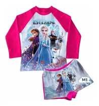 Conjunto De Traje De Baño Niña Frozen Elsa Y Anna